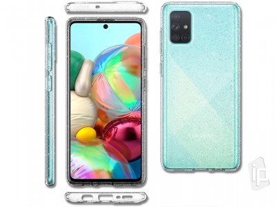 Spigen Liquid Crystal Glitter (ry) - Luxusn ochrann kryt (obal) na Samsung Galaxy A71