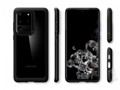 Spigen Ultra Hybrid (ierny) - Ochrann kryt (obal) na Samsung Galaxy S20 Ultra