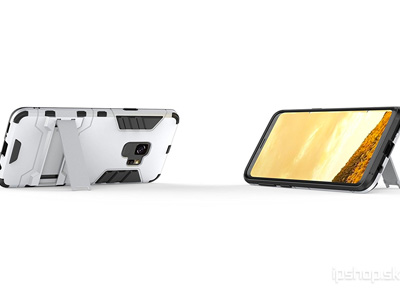 Armor Stand Defender Silver (strieborn) - odoln ochrann kryt (obal) na Samsung Galaxy S9 **VPREDAJ!!