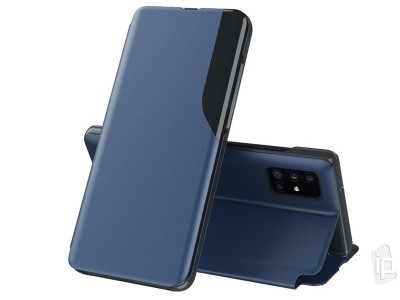 Elegance Flip Stand (modré) - Tenké flip puzdro na Samsung Galaxy A71 / A71 5G