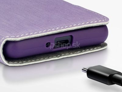 Peaenkov puzdro Slim Wallet pre Sony Xperia XZ2 Compact - fialov **VPREDAJ!!