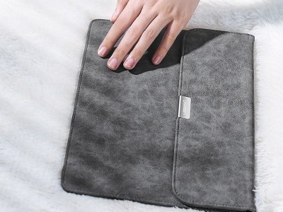 Ugreen Elegant Leather Folio Grey (ed)  Elegantn pouzdro na notebook alebo tablet s uhlopkou do 12,9"