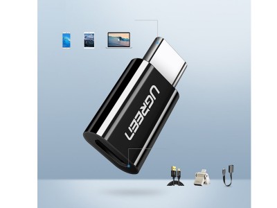 Ugreen Adaptr Micro USB/USB-C (ierny)