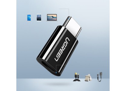 Ugreen Adapt�r Micro USB/USB-C (�ierny)