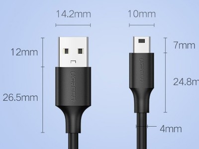 UGREEN Data Cabel � Nab�jac� a synchroniza�n� k�bel USB � Mini USB (3m)