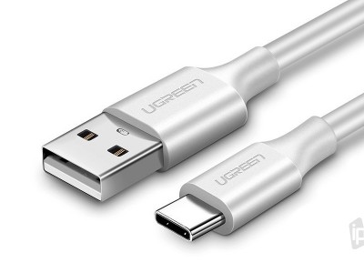 UGREEN Data Cable USB-C 3A (biely) - Nabjac kbel USB-USB-C (1m)