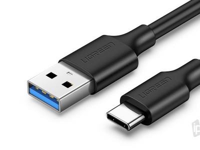 UGREEN Data Cable USB-C 3A (ierny) - Nabjac kbel USB-USB-C (1m)