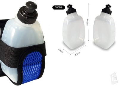 Running Bottle Pocket (zelen) - Univerzln sportovn pouzdro s fakami na vodu pro mobiln telefony do 7"