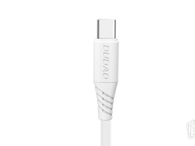 DUDAO Quick Charge Cable 6A (biely) - Nabjac a synchronizan kbel USB-C s funkciou rchleho nabjania (1m)