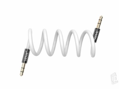 Vidvie AL1105 Audio AUX (biely) - Kbel s dvoma zvukovmi 3,5 mm jack konektormi (1,5m)