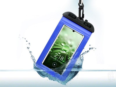 Univerzln vodotesn pouzdro pro telefony do 6.5" (modr)