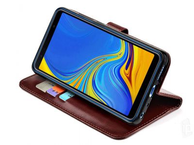 Elegance Stand Wallet Black (ierne) - Peaenkov puzdro na Samsung Galaxy A7 2018