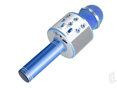 Bezdrtov karaoke mikrofn (modr) **AKCIA!!