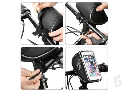 Bicycle Phone Holder  Taka na kormidlo bicykla pre telefny s max. uhlopriekou 6.5"
