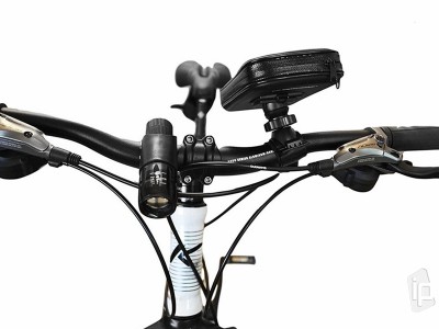 Bike Front Storage (ern) - Cyklistick taka na mobil do 7" s chytom na bicykel / skter