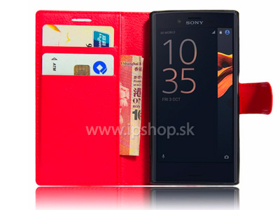 Pouzdro EMBOSS Stand Wallet Brown (hnd) pro Sony Xperia X Compact **VPREDAJ!!