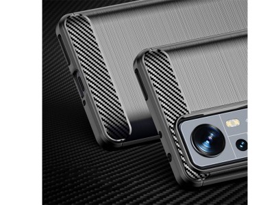 Fiber Armor Defender � Ochrann� kryt pre Xiaomi 12 Pro (�ierny)