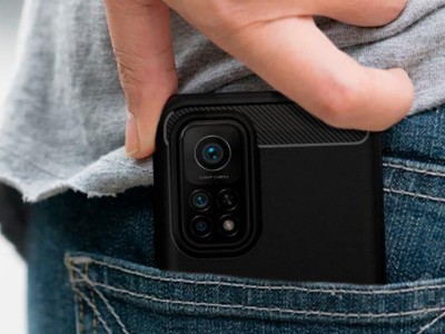 Spigen Rugged Armor (�ierny) - Ochrann� kryt (obal) na Xiaomi Mi 10T/ Pro