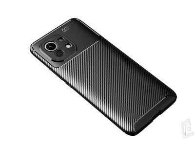 Carbon Fiber Black (ierny) - Ochrann kryt (obal) s ochranou kamery pre Xiaomi Mi 11