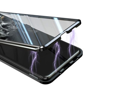 Magnetic Shield 360 Black (ierny) - Magnetick kryt s obojstrannm sklom pre Xiaomi Mi 11 Lite