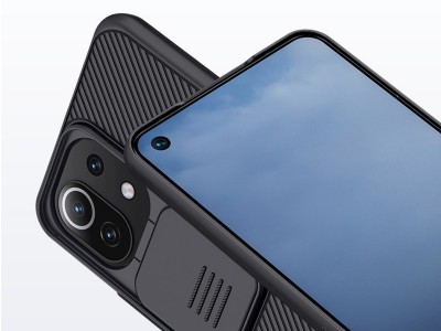 Nillkin CamShield Pro (ern) - Plastov kryt (obal) s ochranou kamery na Xiaomi Mi 11 Lite