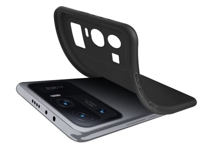 Matte TPU Black (ierny) - Ochrann kryt s ochranou kamery pre Xiaomi Mi 11 Ultra