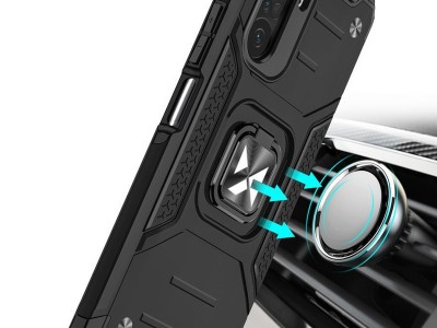Hybrid Ring Defender (ierny) - Odoln obal pre Xiaomi Poco F3 / Xiaomi Mi 11i