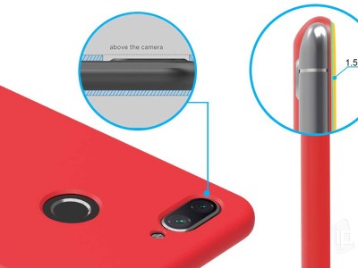 Slim Frosted Cover (erven) - Ochrann obal na Xiaomi Mi 8 Lite
