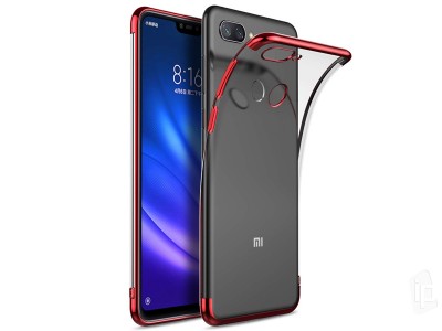 Glitter Series Red (erven) - Ochrann kryt (obal) na Xiaomi Mi 8 Lite **VPREDAJ!!