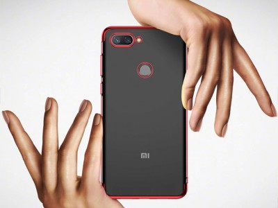 Glitter Series Red (erven) - Ochrann kryt (obal) na Xiaomi Mi 8 Lite **VPREDAJ!!