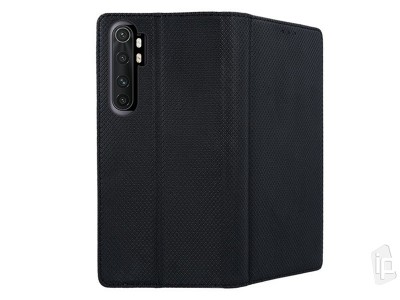 Fiber Folio Stand Black (ierne) - Flip puzdro na Xiaomi Mi Note 10 Lite