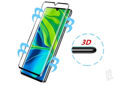 3D Full Glue Tempered Glass (ern) - Temperovan sklo na cel displej pro Xiaomi Mi Note 10 / 10 Pro / 10 Lite