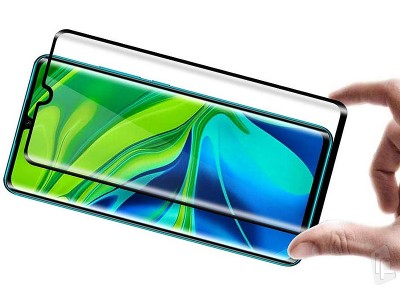 3D Full Glue Tempered Glass (ierne) - Temperovan sklo na cel displej pre Xiaomi Mi Note 10 / 10 Pro / 10 Lite