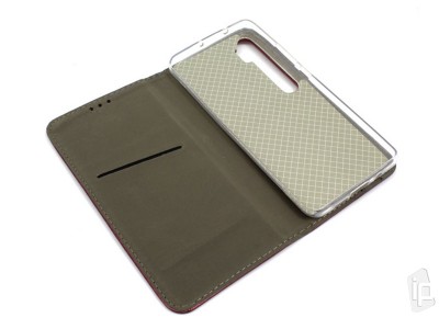 Elegance Stand Wallet Burgundy (bordov) - Penenkov pouzdro na Xiaomi Mi Note 10 Pro **AKCIA!!