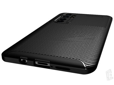 Carbon Fiber Black (ierny) - Ochrann kryt (obal) pre Xiaomi Mi Note 10 Lite