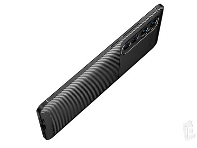 Carbon Fiber Black (ierny) - Ochrann kryt (obal) pre Xiaomi Mi Note 10 Lite