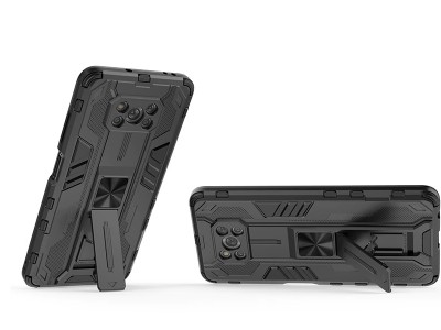 Armor Stand Holder  Ochrann kryt s opierkou pre Xiaomi Poco X3 NFC / X3 Pro (ierny)