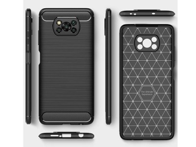 Fiber Armor Defender Black (�ierna) - Ochrann� kryt s ochranou kamery na Xiaomi Poco X3 NFC / X3 Pro