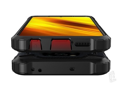 Hybrid Armor Defender (ierny) - Odoln ochrann kryt (obal) na Xiaomi Poco X3 NFC / X3 Pro