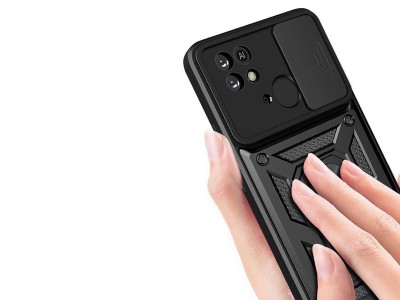 Tech-Protect Camshield � Ochrann� kryt s ochranou kamery pre Xiaomi Redmi 10C (�ierny)