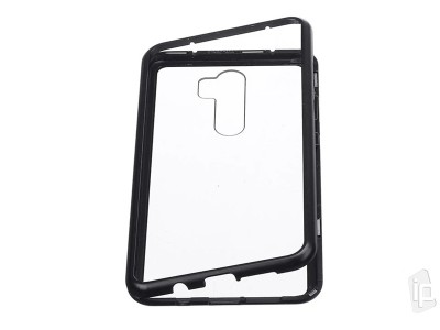 Magnetic Shield 360 Black (ierny) - Magnetick kryt s obojstrannm sklom na Xiaomi Redmi 9