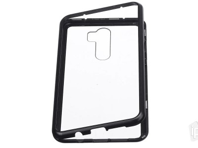 Magnetic Shield Black (ierny) - Magnetick kryt so zadnm tvrdenm sklom na Xiaomi Redmi 9