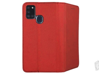 Fiber Folio Stand Red (erven) - Flip puzdro na Samsung Galaxy A21S