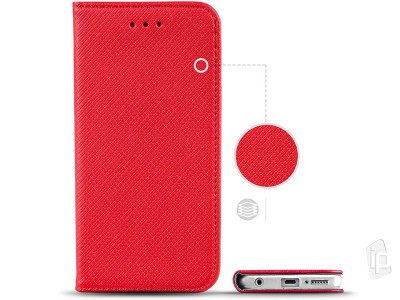 Fiber Folio Stand Red (erven) - Flip pouzdro na Xiaomi Redmi 9