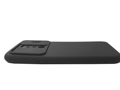 Silicone Camshield � Silik�nov� kryt s posuvnou ochranou kamery pre Xiaomi Redmi 9 (modr�)