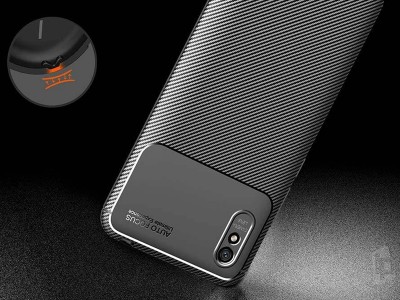 Carbon Fiber Black (�ierny) - Ochrann� kryt (obal) pre Xiaomi Redmi 9A / 9AT