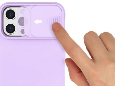 Silicone Camshield (fialov�) � Silik�nov� kryt s posuvnou ochranou kamery pre Xiaomi Redmi 9A