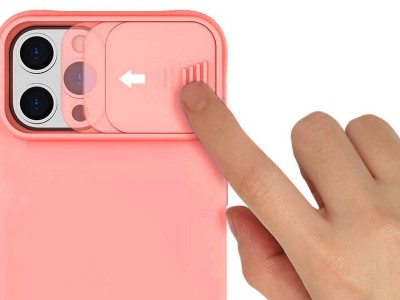 Silicone Camshield (ru�ov�) � Silik�nov� kryt s posuvnou ochranou kamery pre Xiaomi Redmi 9A