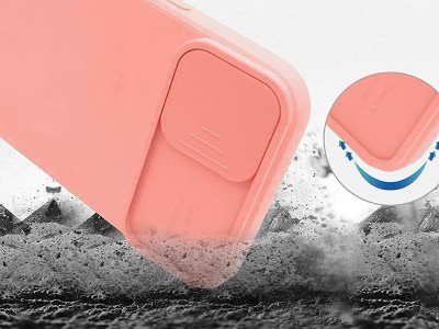 Silicone Camshield (ru�ov�) � Silik�nov� kryt s posuvnou ochranou kamery pre Xiaomi Redmi 9A
