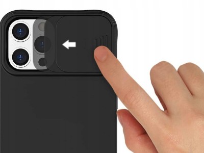 Silicone Camshield (modr�) � Silik�nov� kryt s posuvnou ochranou kamery pre Xiaomi Redmi 9A